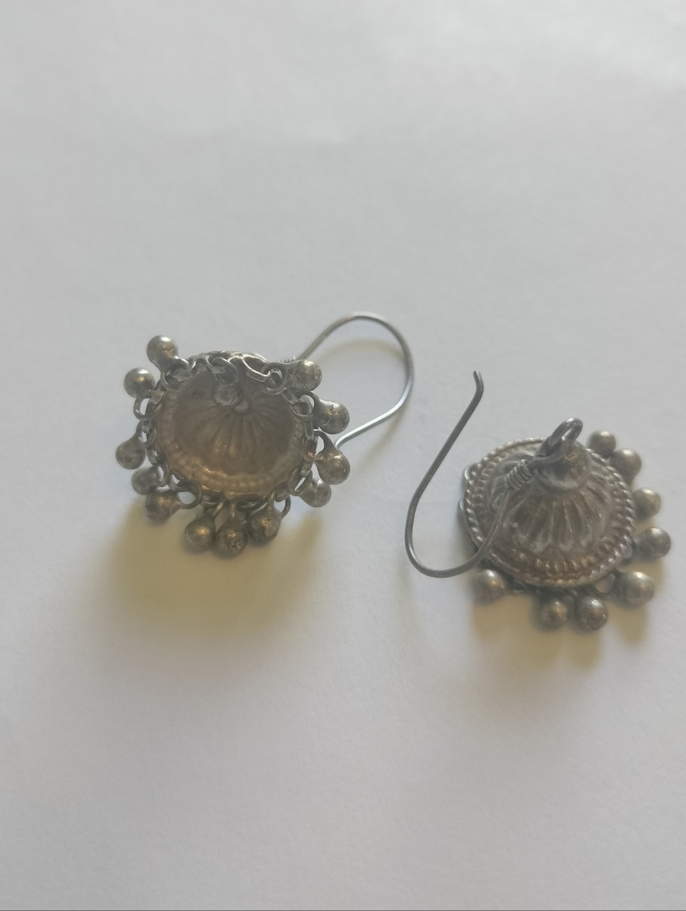 Antique Sterling Earrings - Picture 3 of 5